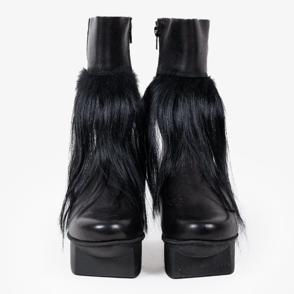 Trippen Happy Freak Black Leather Block Boots - Picture 3 of 11